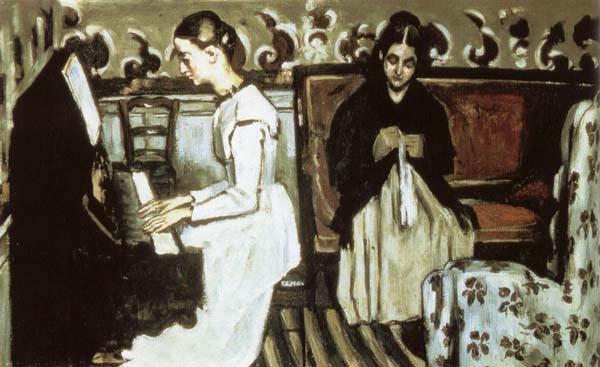 Paul Cezanne Jeune fill au piano oil painting picture